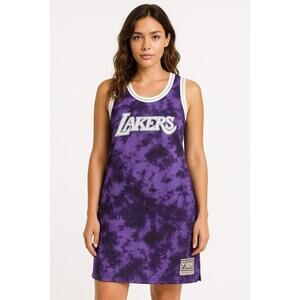 Mitchell & Ness NBA Galaxy Tank Dress - Los Angeles Lakers Size Small New